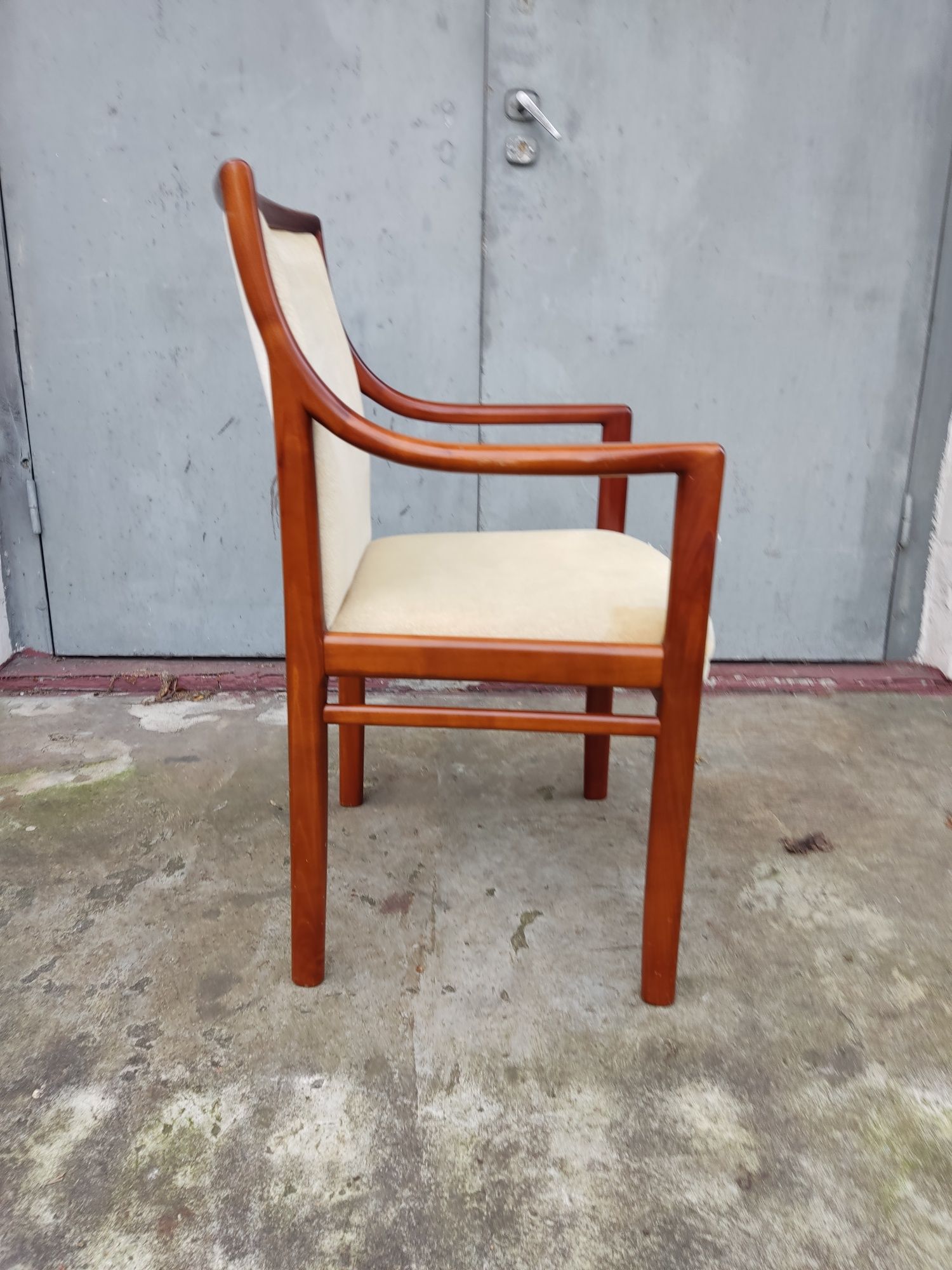 Krzesło z podłokietnikami Lübke lata 70 te Niemcy vintage design