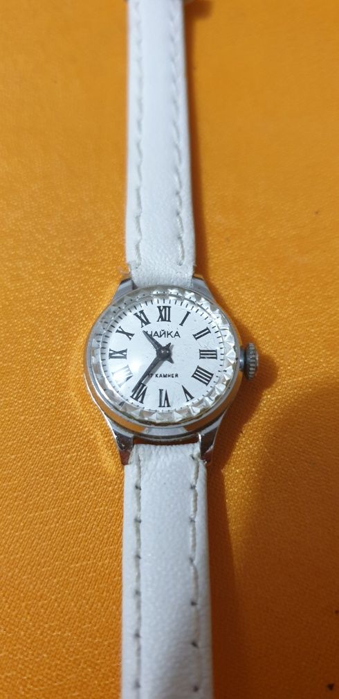 Damski rosyjski zegarek czajka chaika ze skórzanym paskiem prl ZSRR