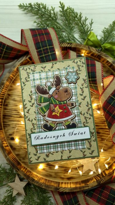 Ręcznie robiona kartka świąteczna