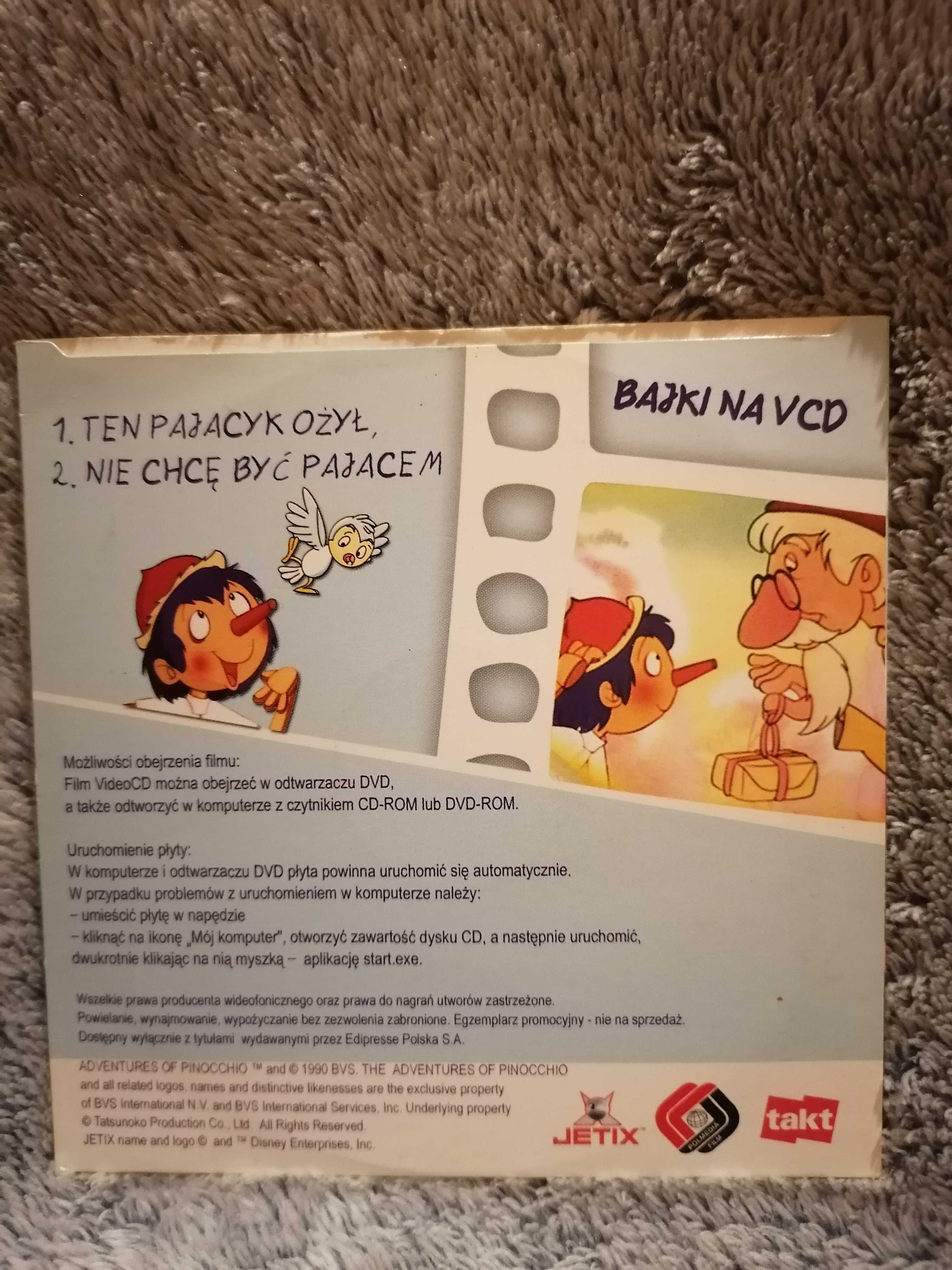 Bajka na VCD PINOKIO Największe przygody - Wieczorynka dla dzieci