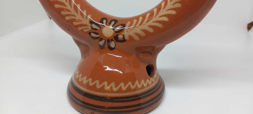 Ceramiczny świecznik Łysa Góra  stary świecznik Cepelia Łysa Góra