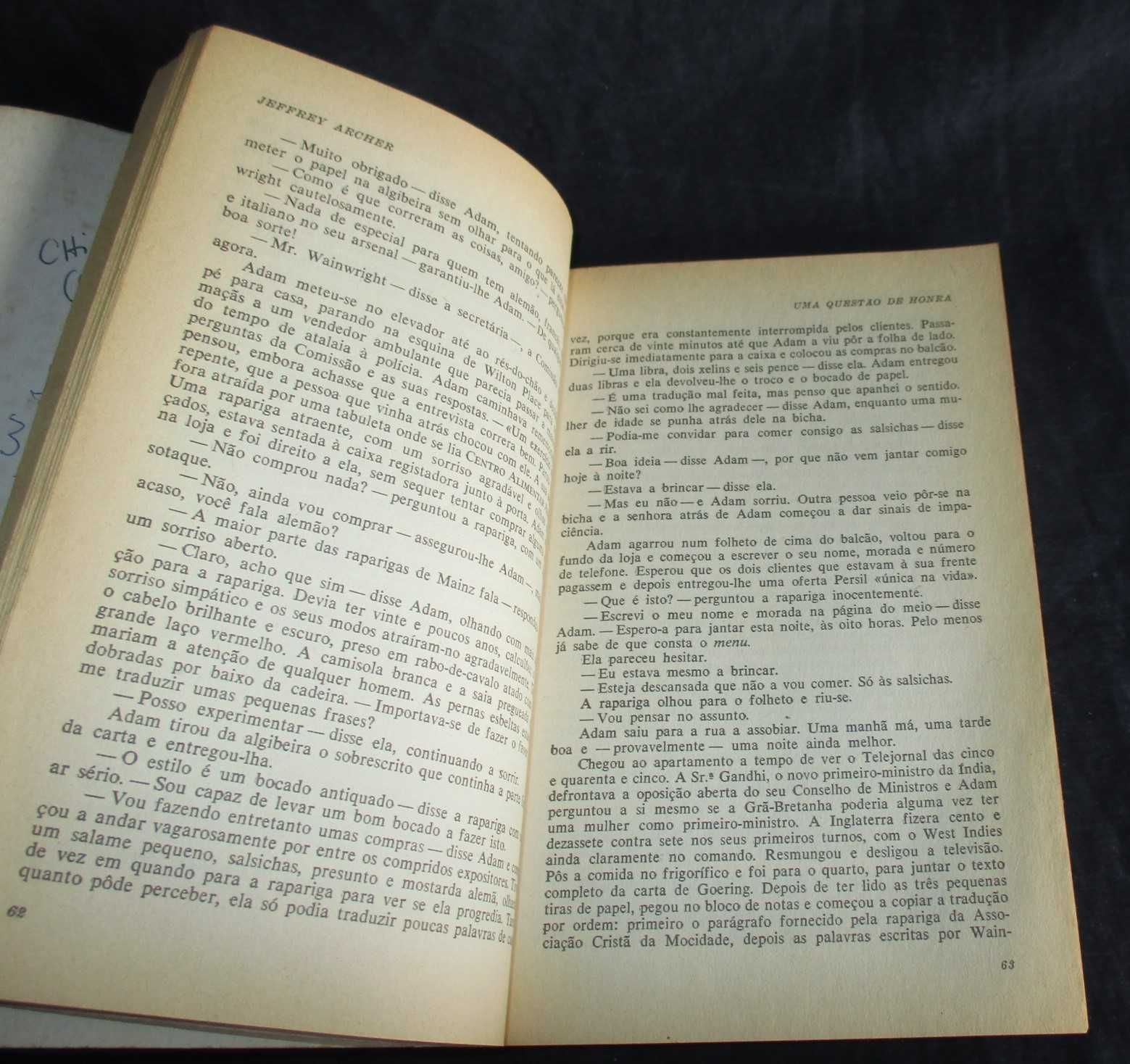 Livro Uma Questão de Honra Jeffrey Archer