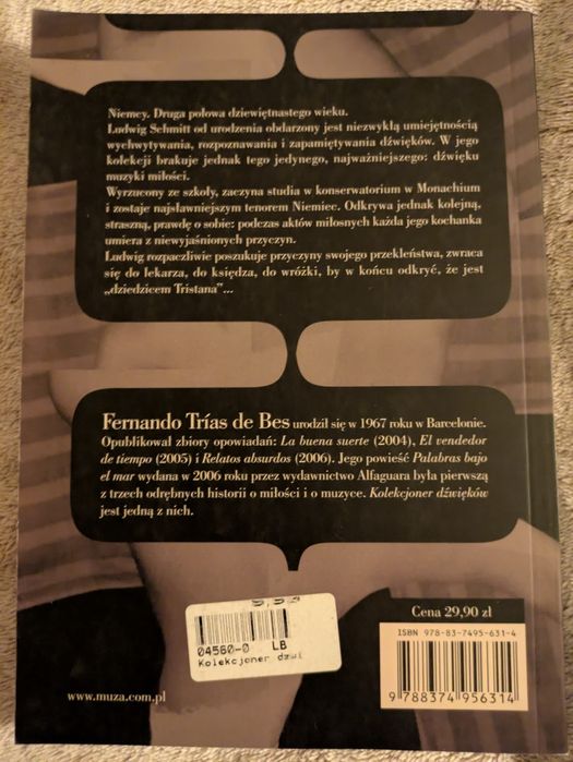 "Kolekcjoner dźwięków" Fernando Trias de Bez.