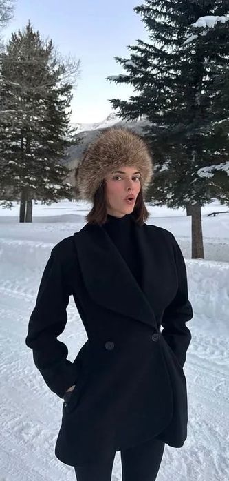 Czapka TOCZEK Lis Jenot ? FUTRO naturalne KOŁNIERZ jenot Hailey Bieber