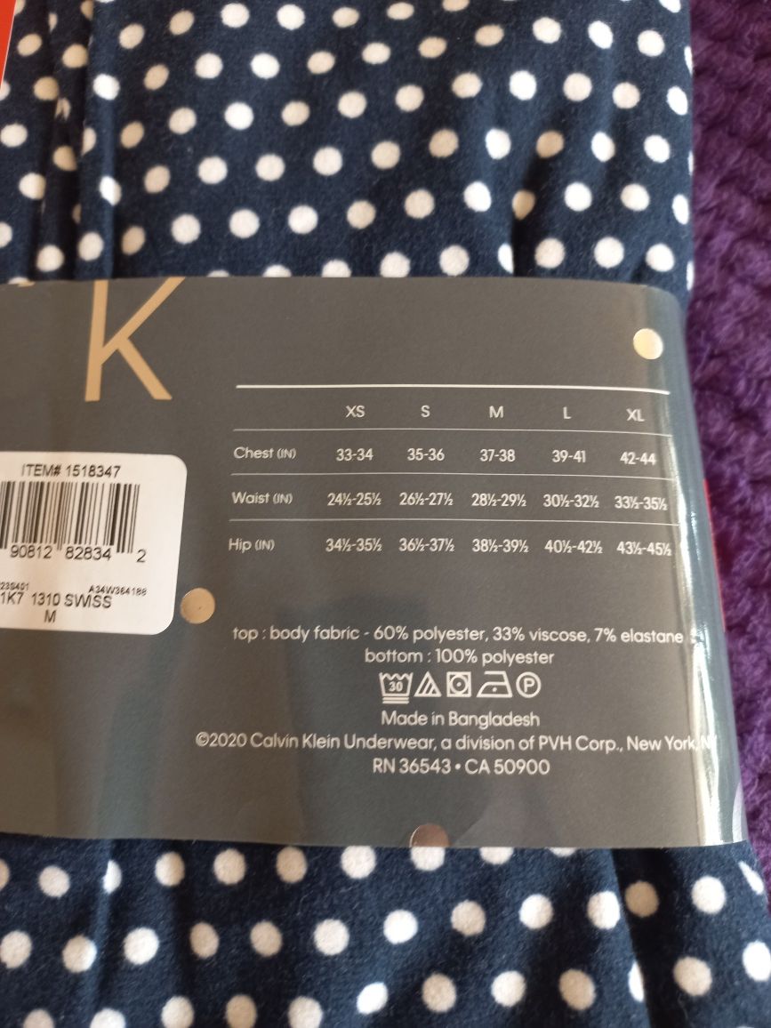 Calvin klein piżamka damska M z USA