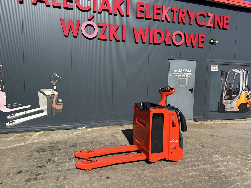 Paleciak elektryczny Linde T 20 Ap 2019 r 2000 kg wózek z podestem