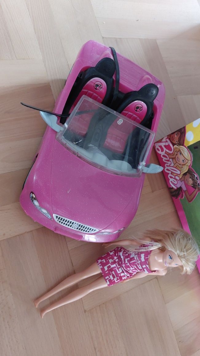 Barbie zestaw + auto barbie pudelko