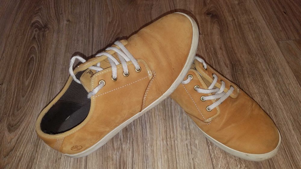 Buty Timberland 41/42 27cm Skóra* brązowe skórzane półbuty Ortholite