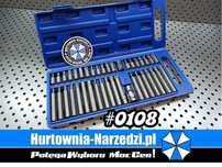 Bity klucze torx, spline, imbus, zestaw 40-el. zestaw bitów Bity torx