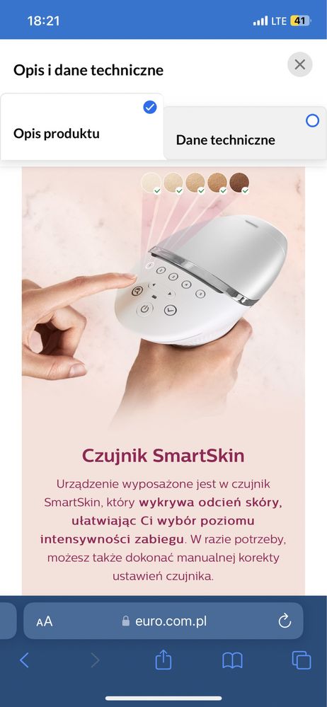 Depilator laserowy Philips Lumea Prestige