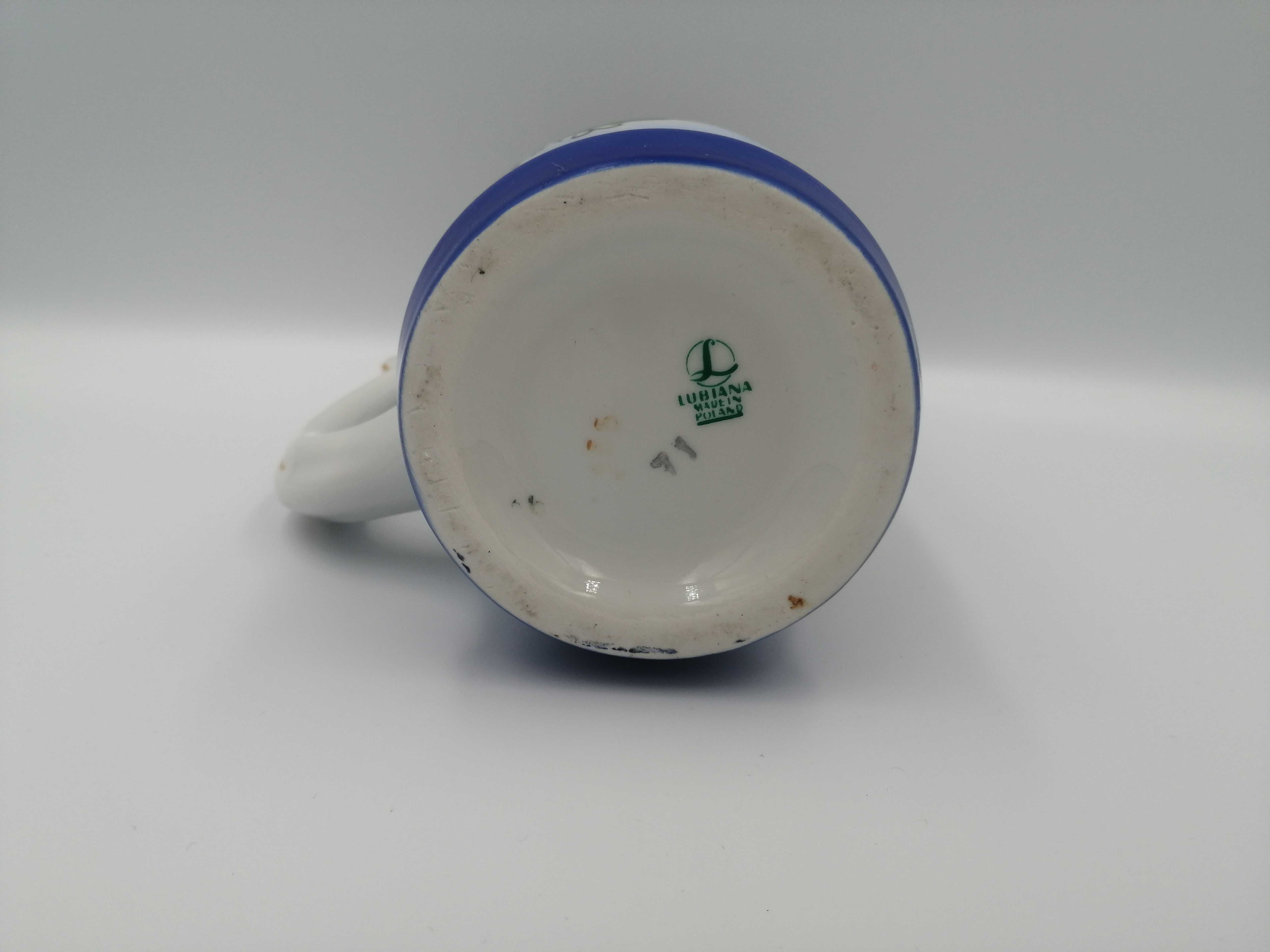 Kufel ceramiczny Lubiana cyganka niebieski