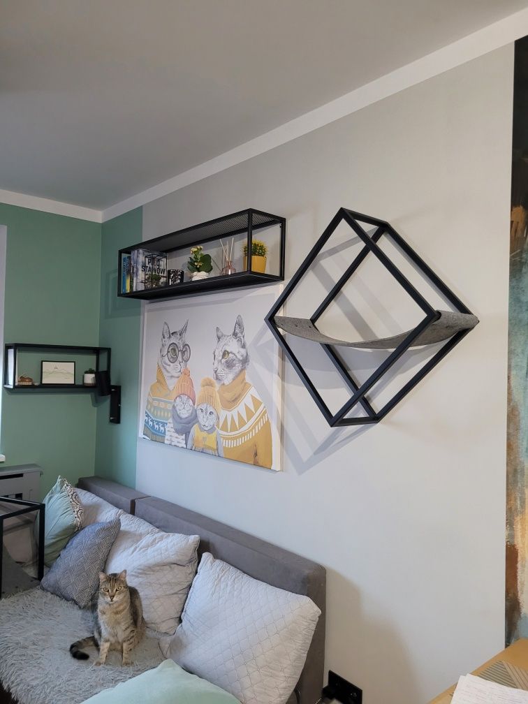 Loft metalowa półka legowisko cat me up naścienne na ścianę dla kota h