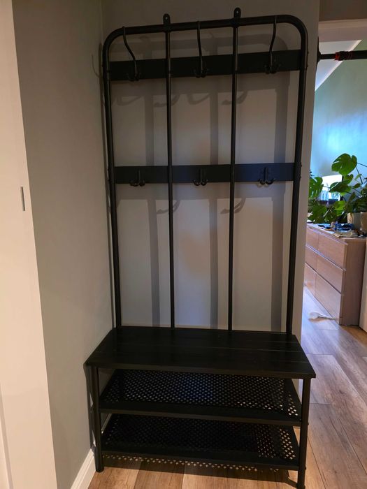 Ikea NIPÅSEN
Wieszak n ubr i ławka z półk n but, czarny, 190x35x79 cm