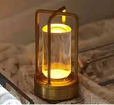 Akumulatorowa lampa stołowa plastikowa, dekoracja domu
