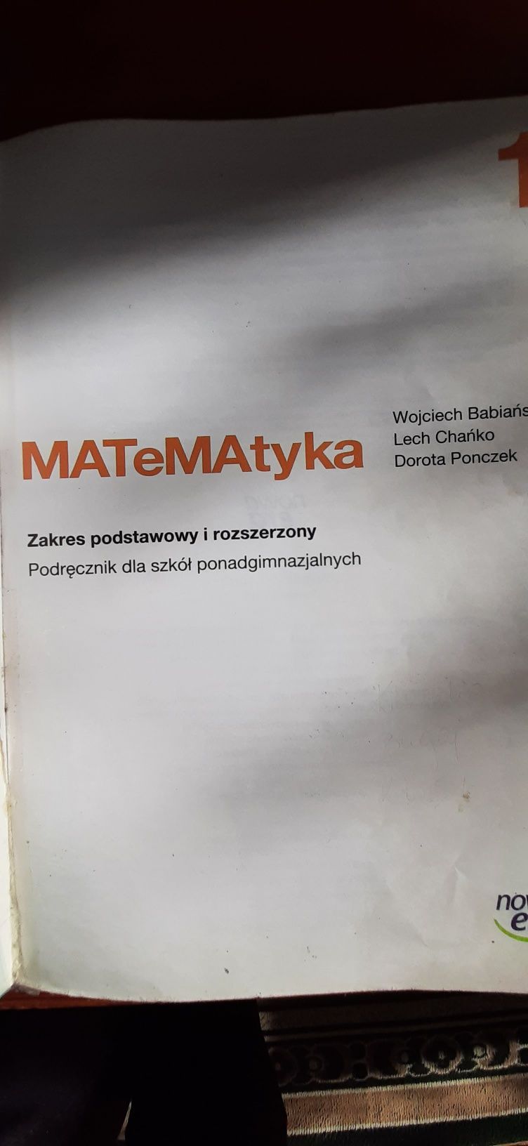 Podręcznik do matematyki. Kl liceum 1