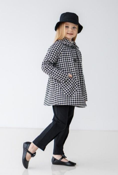 Пальто на дівчинку "гусяча лапка"
