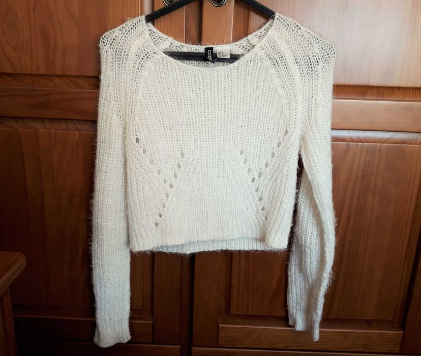 Camisola mais para o curta bege de malha H&M, tamanho XS