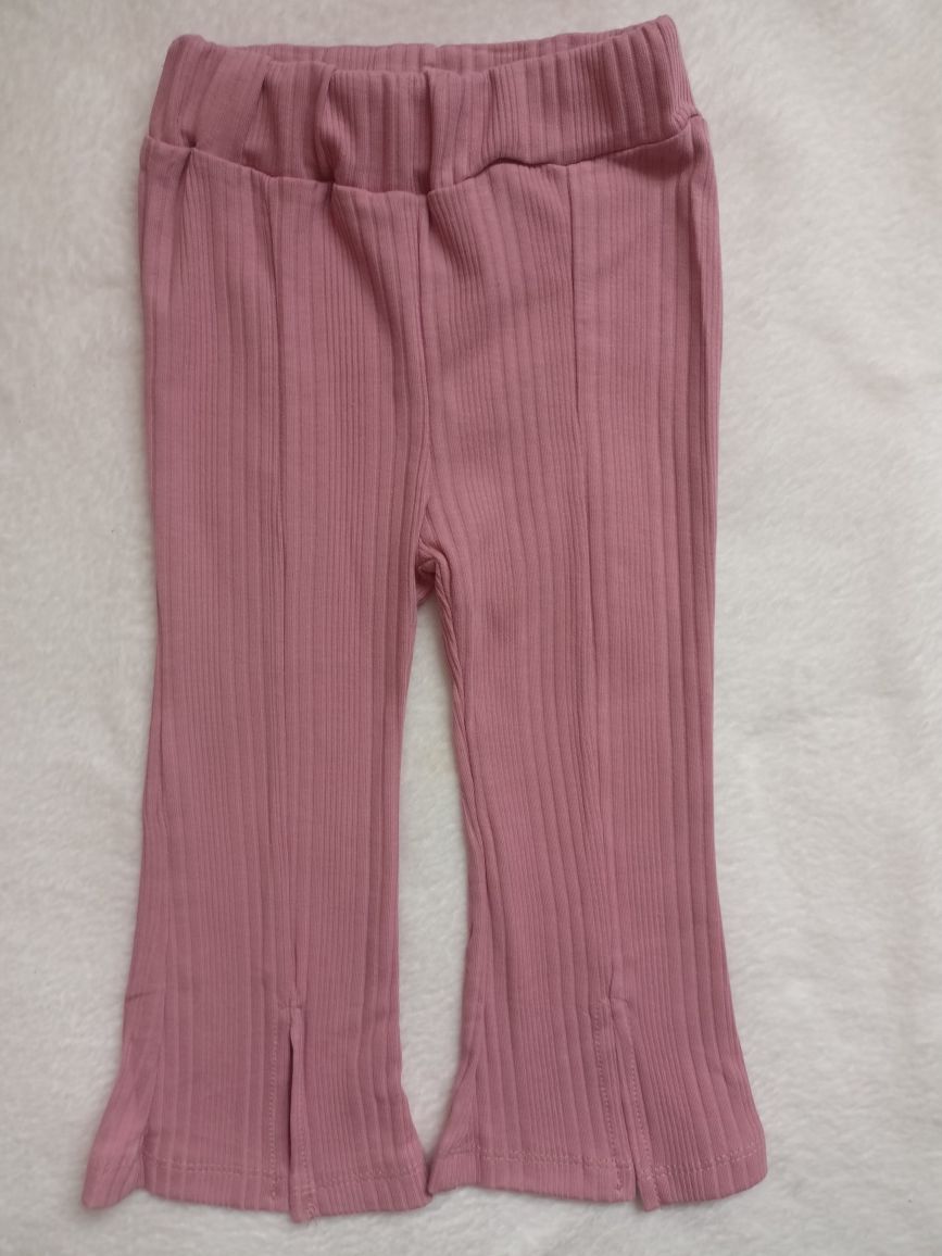 Zestaw 104 różowy bluza spodnie dzwony komplet dla dziewczynki