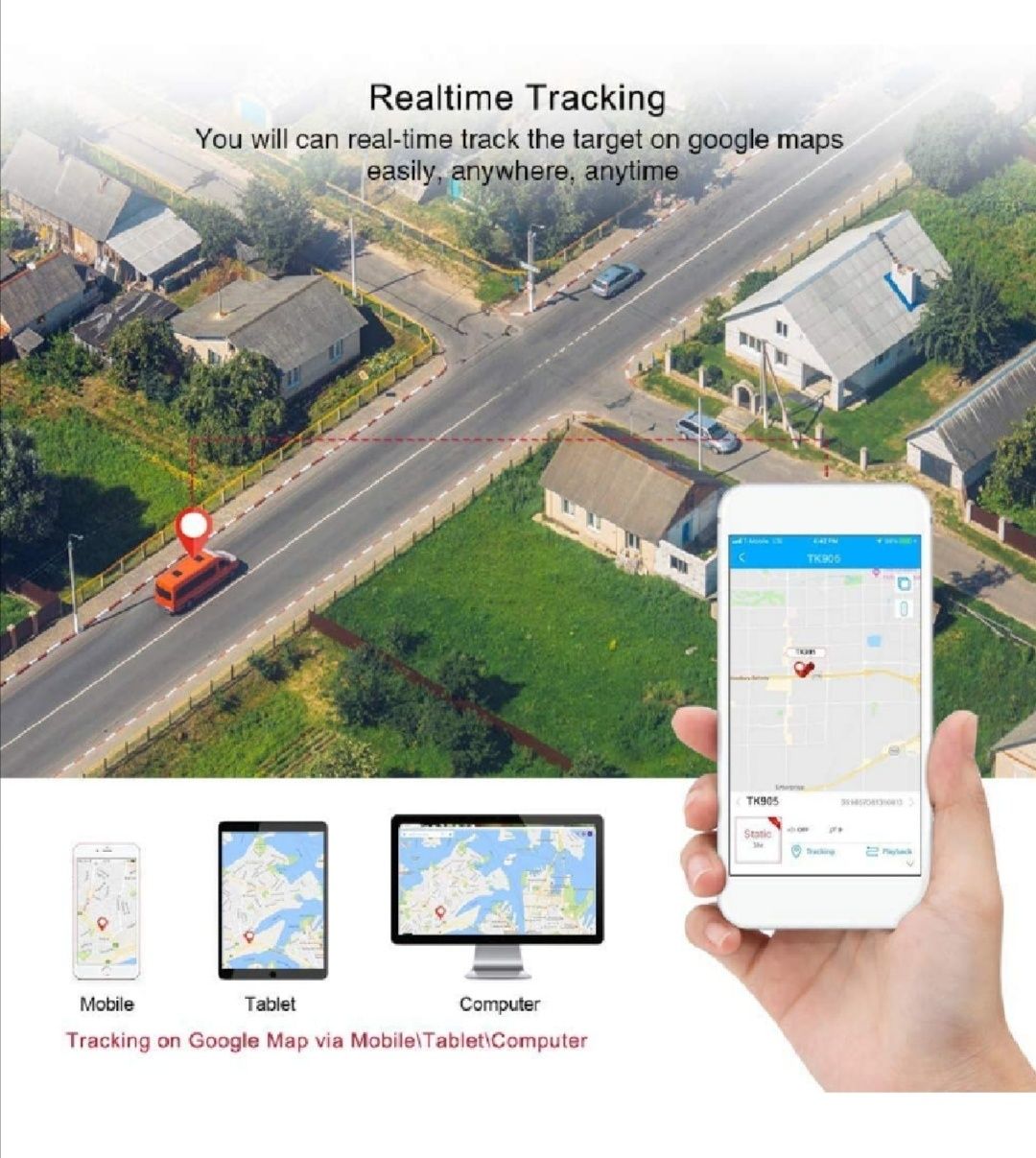 Novo! Envio grátis! Gps tracker rastreador 10.000mah localizador