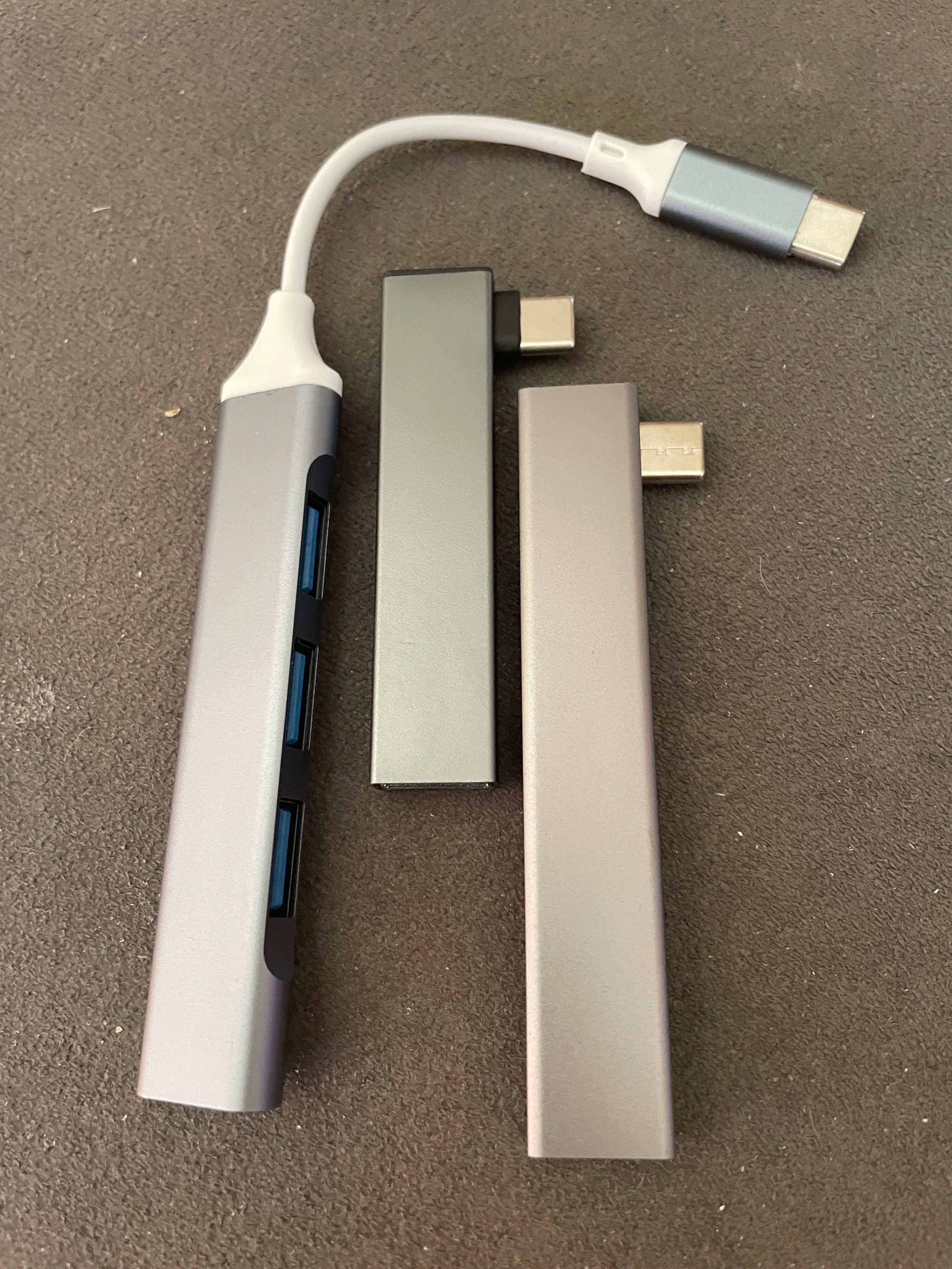 Zestaw 3 Hub-ów do McBook rozgałęziacz laptop/tablet USB-C - A x3/x4