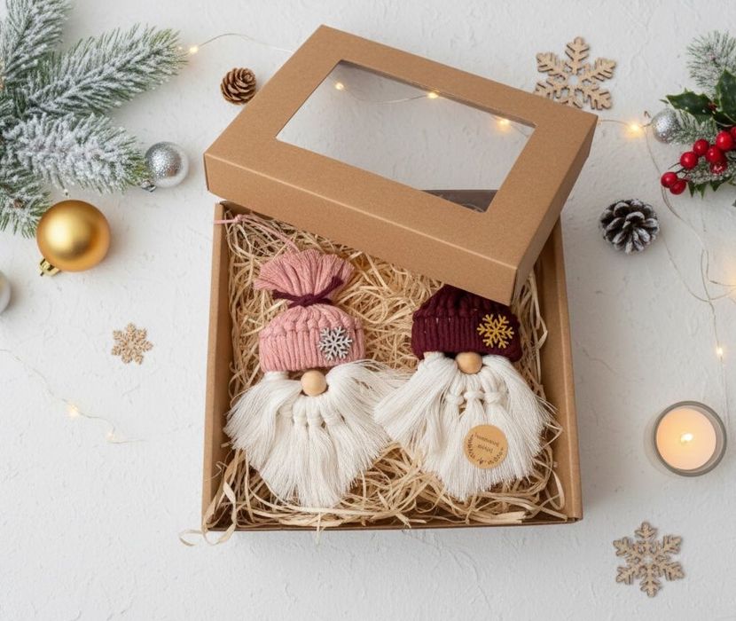 Ręcznie robione Mikołaje: Max i Leon - wyjątkowy prezent świąteczny