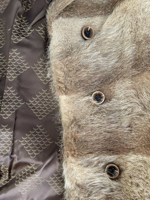 Futro z nutrii, damskie okrycie wierzchnie, naturalne futro, vintage