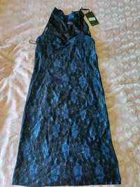 Сукня гіпюрова синя