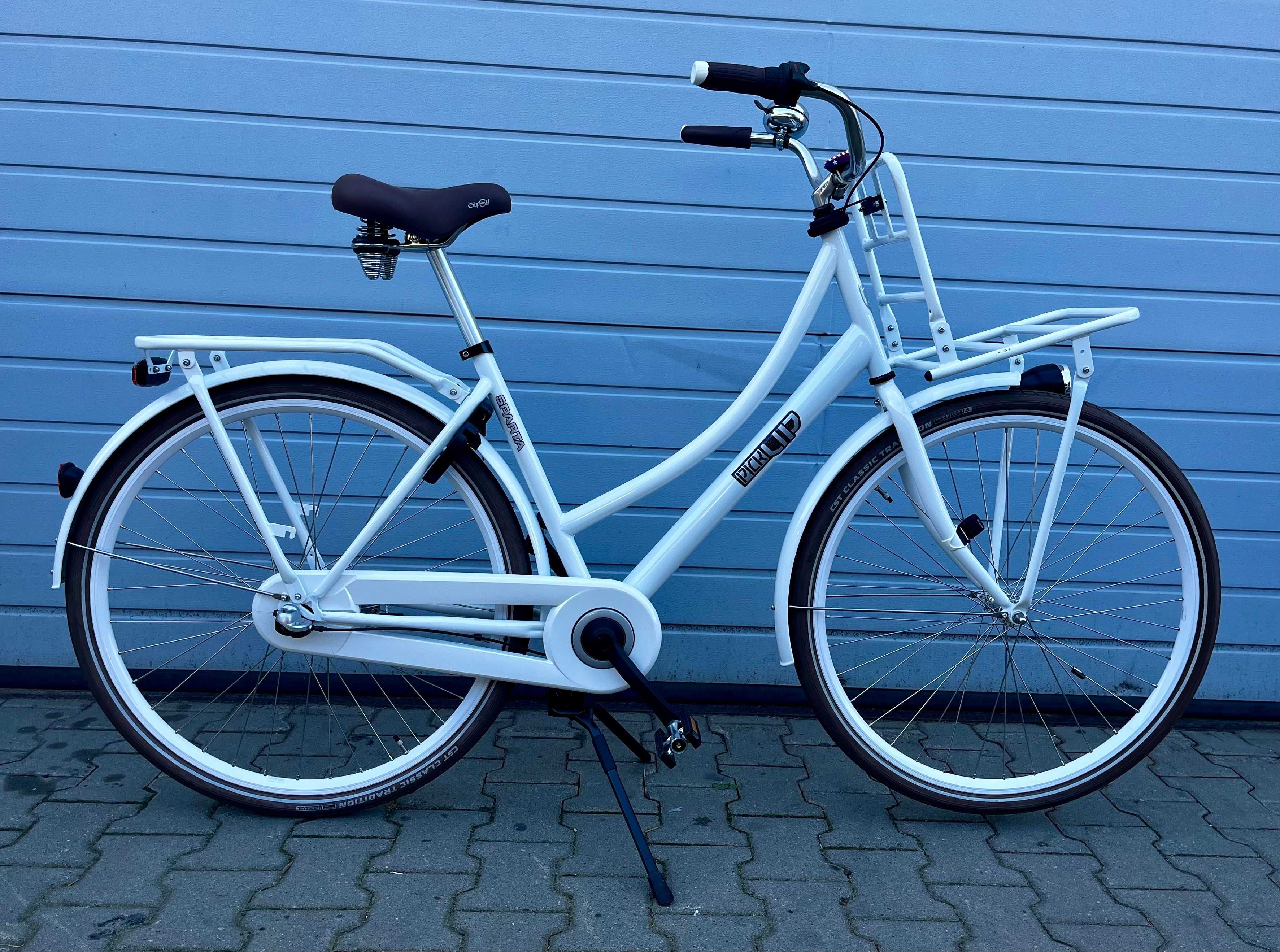 Rower miejski holenderski - Sparta Pick-Up Rozmiar 49 - biały jak NOWY