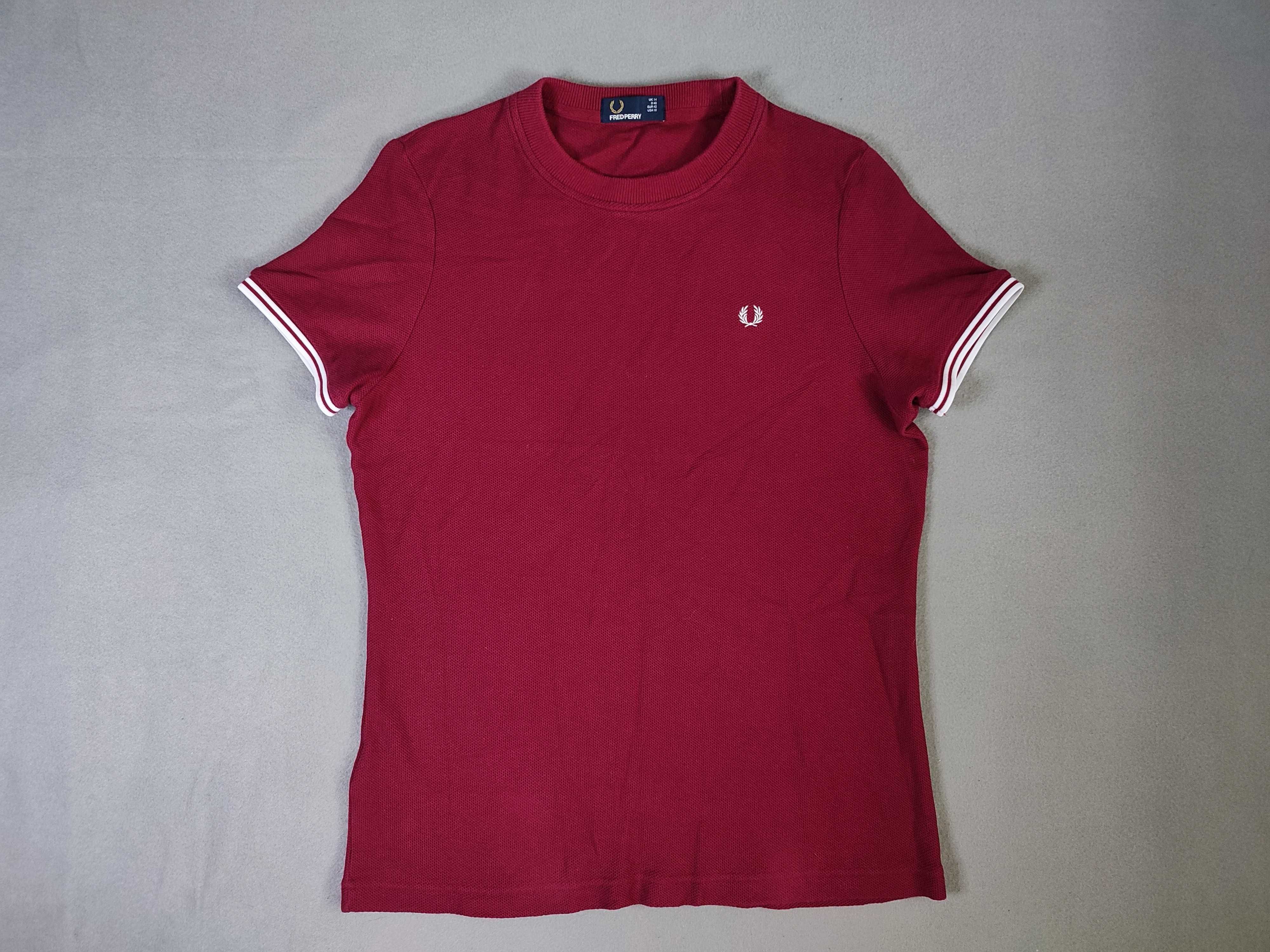 Женская футболка поло бордовая Fred Perry, р.42 (M), оригинал