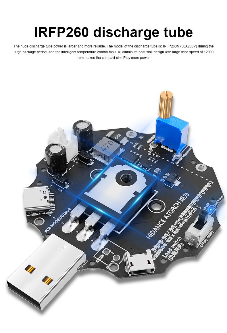 USB электронная нагрузка Atorch до 65W для аккумулятора кабеля зарядки