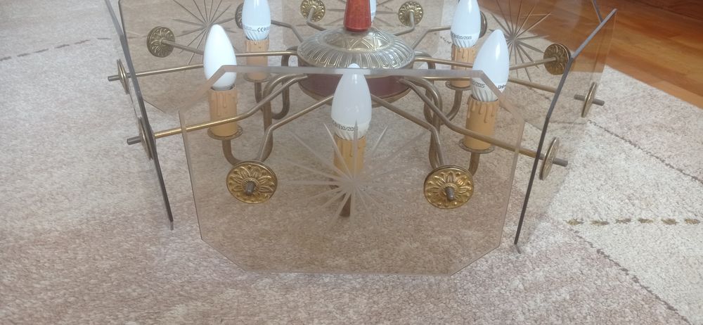 Żyrandol szkło ozdobne