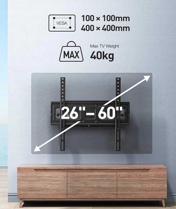 Uchwyt Ścienny Na Telewizor Obrotowy 90° Okazja