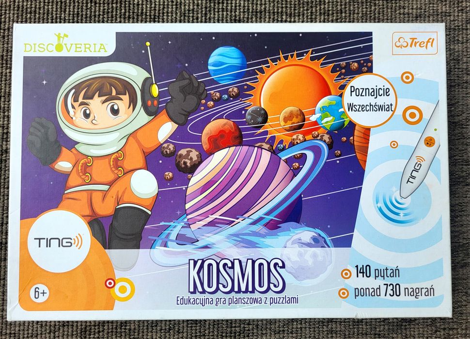 Gra edukacyjna i planszowa z puzzlami Kosmos Ting