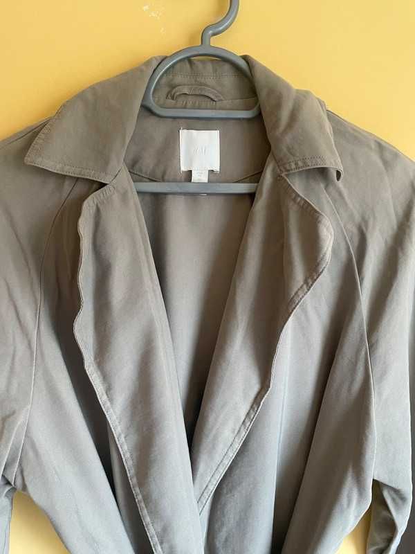 Płaszcz szlafrokowy khaki H&M