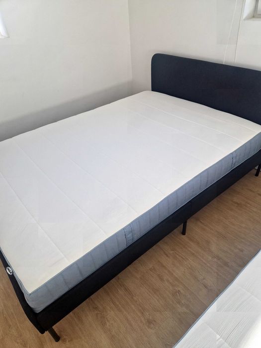 Camas Ikea 200x140 + colchao molas ensacadas firme USADAS 2X.