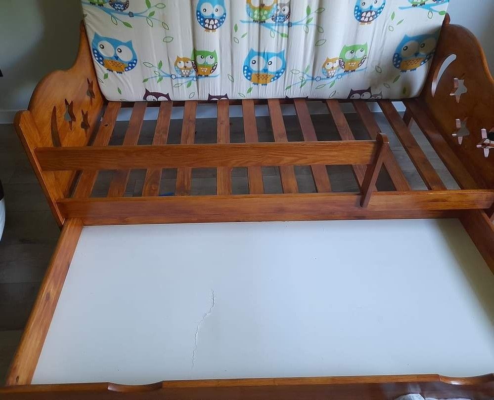 Łóżko dziecięce drewniane 160x80 cm