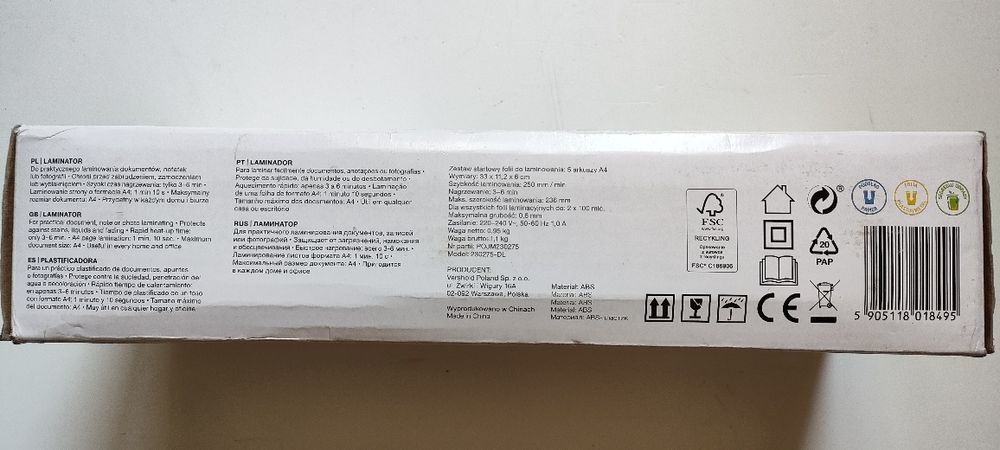 Laminator maxA4 Hykker.