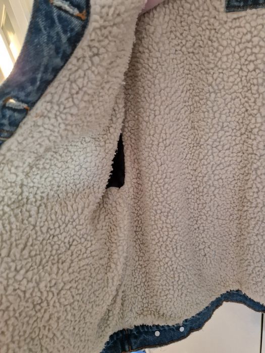 Kurtka jeansowa z kożuchem bershka XS 34