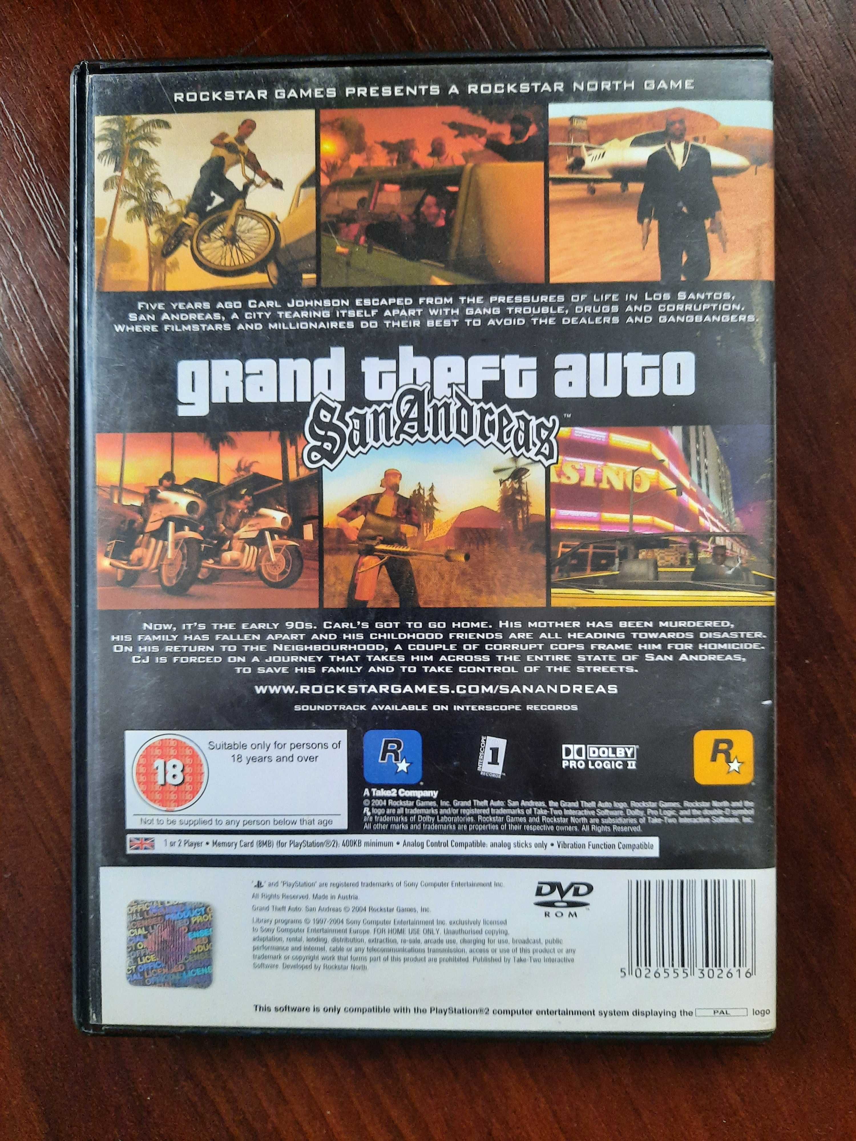 GTA Grand Theft Auto: San Andreas PS2