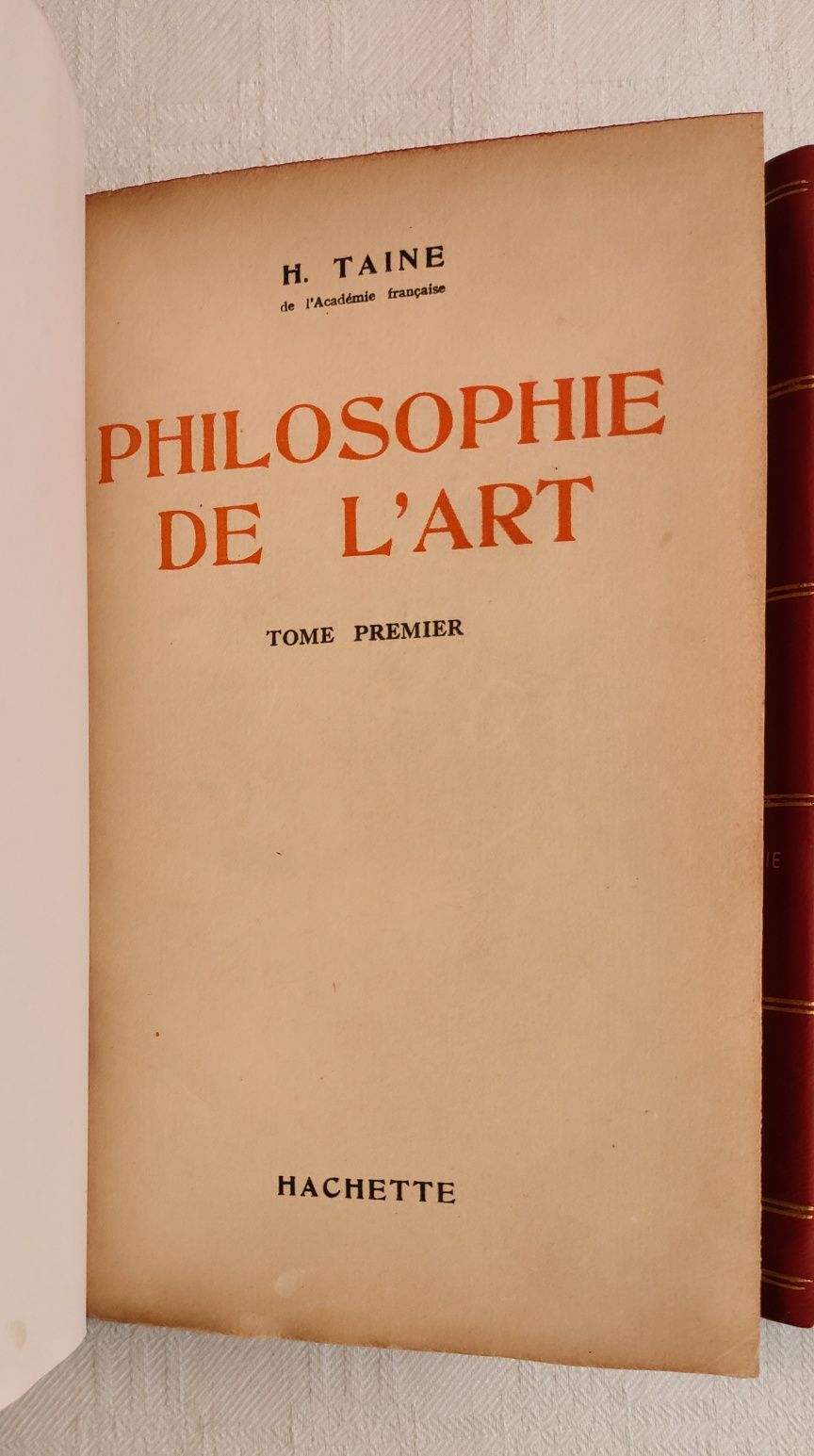 Philosophie de L'art I e II H. Taine