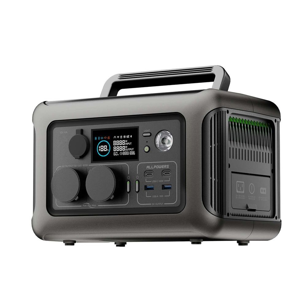 Зарядна станція ALLPOWERS R600 Акумулятор LiFePO4 із 3500+ циклами.