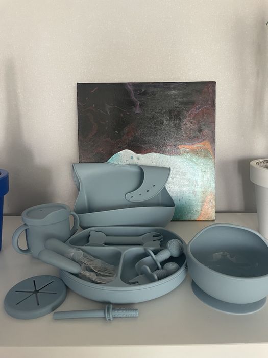 Посуд дитячий силіконовий посуда детская для прикорма