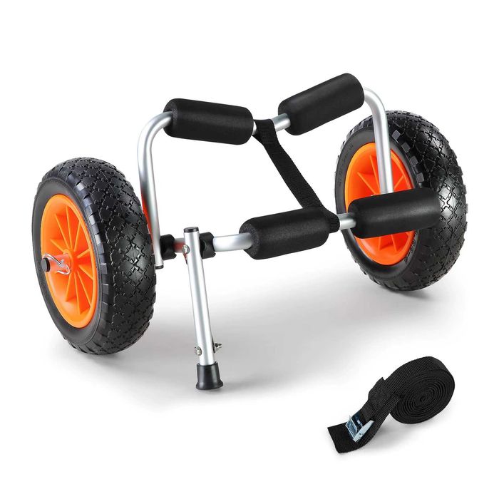 Składany wózek do kajaka i łodzi koła bezdętkowe, pas w zestawie