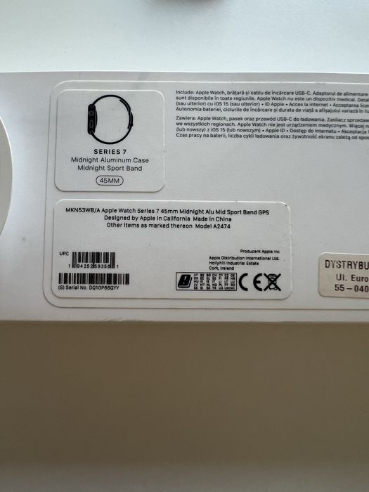 Apple Watch Series 7 45 mm Midnight Alu GPS