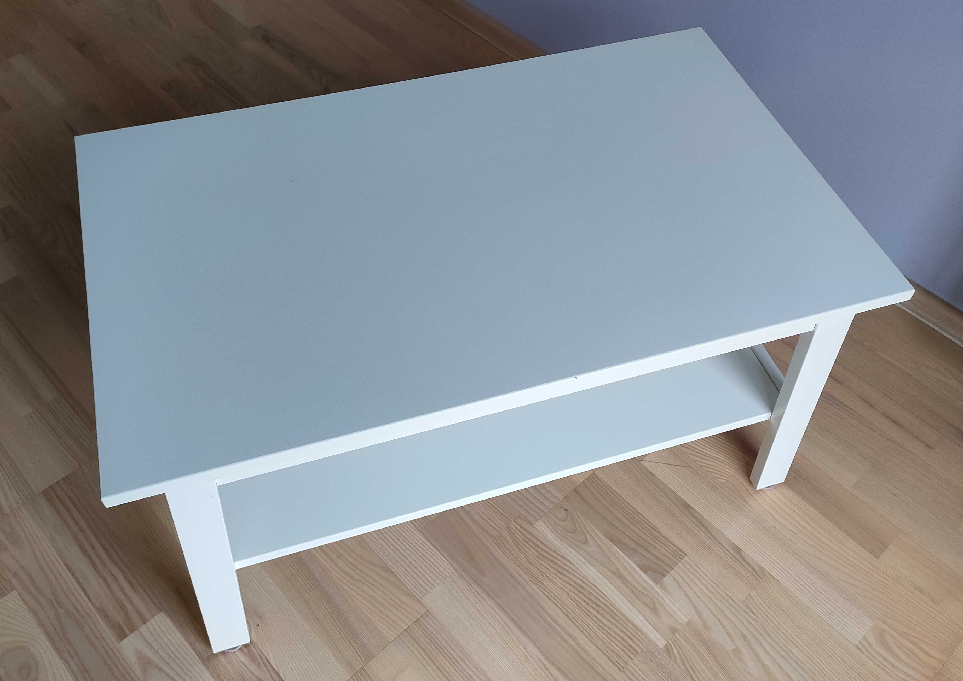 Ikea Lunnarp stolik kawowy biały 90x55x49 cm prostokątny