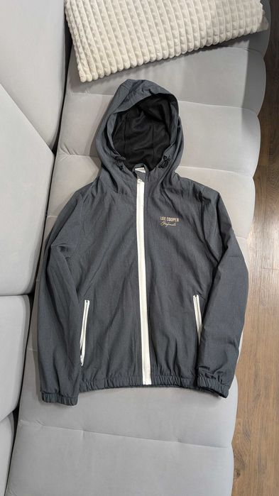 Куртка вітровка сіра на підкладці lee cooper 9/10 років 134/140 ріст