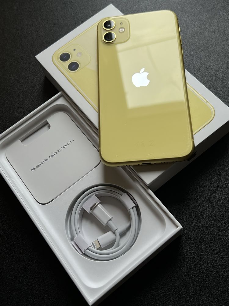 iPhone 11, 128gb, Yellow (Neverlock) Айфон 11 акб 91%