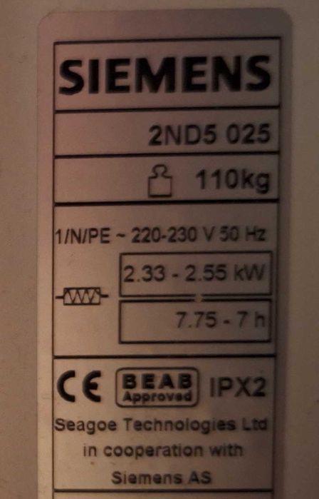 Acumulador de calor SIEMENS 2ND5025 funcional e em bom estado