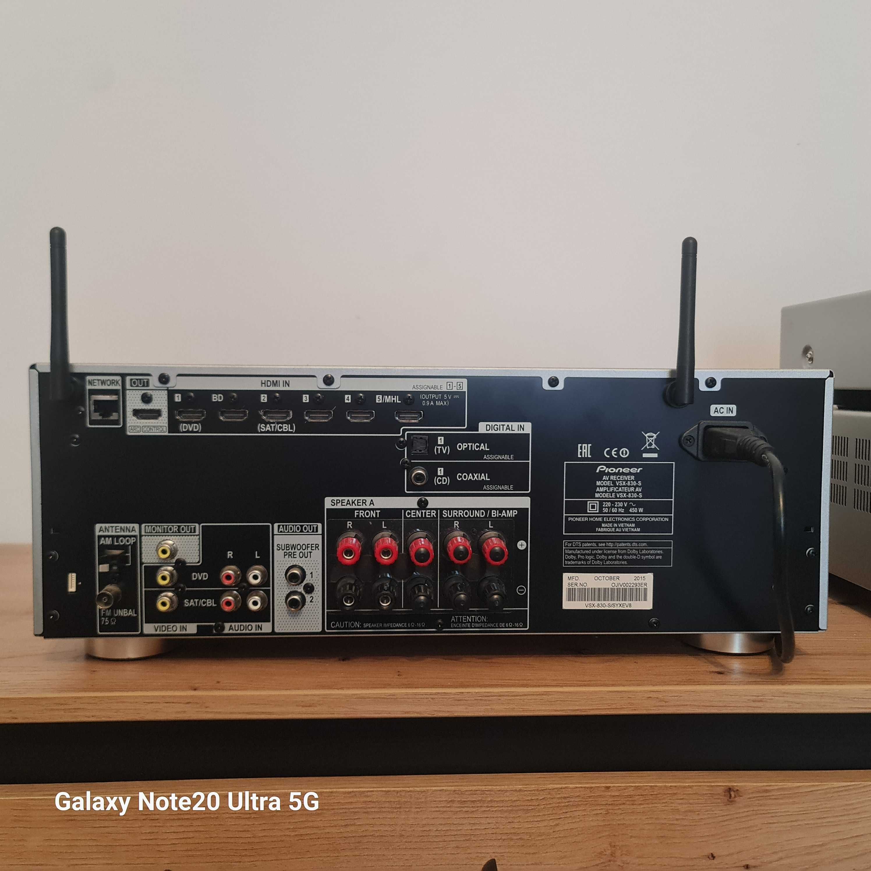 Amplituner 5.2 Pioneer VSX-830-S  Wi-fi BT 4k/60P Spotify vTuner