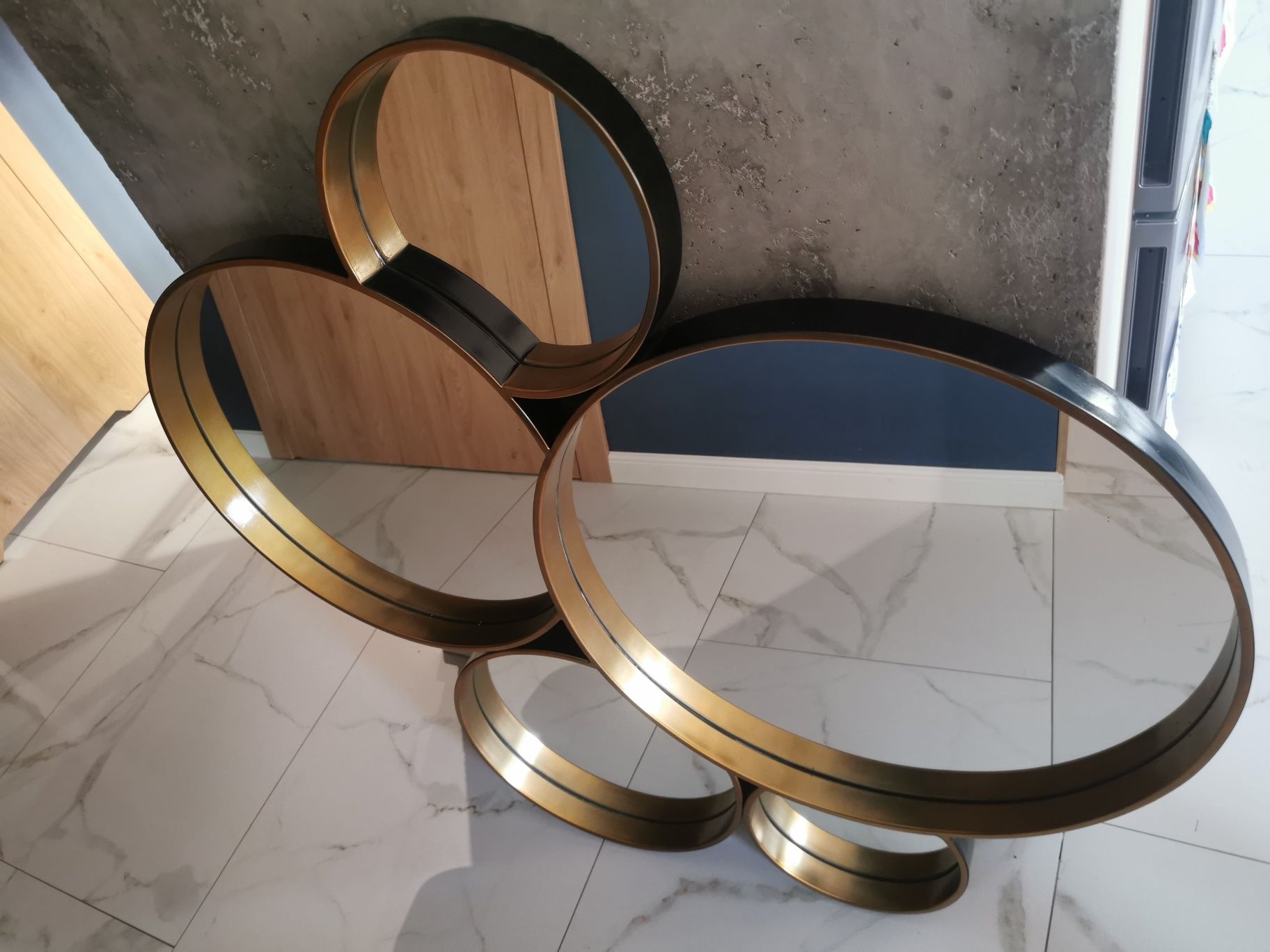 Lustro designerskie duże z 5 kolek